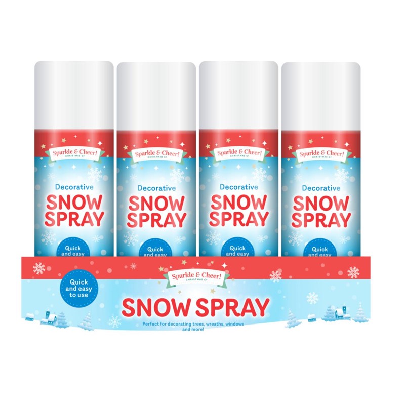 Sparkle and Cheer Decorative Christmas Snow Spray 250ml 324378