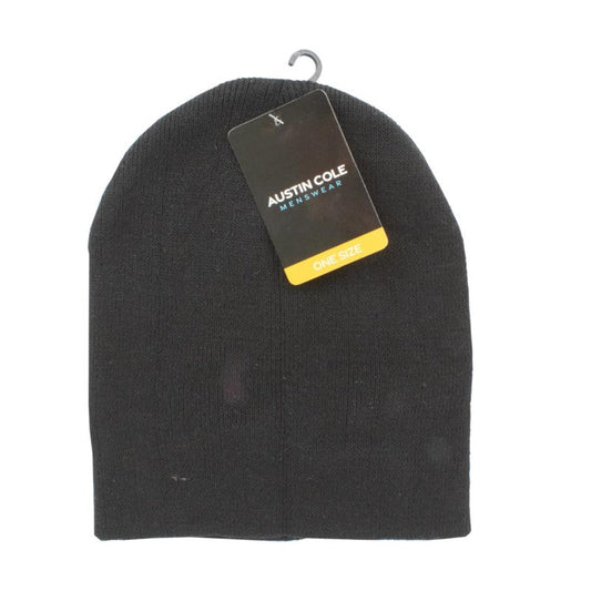 Unisex Men's Winter Beanie Hat One Size Black 323988
