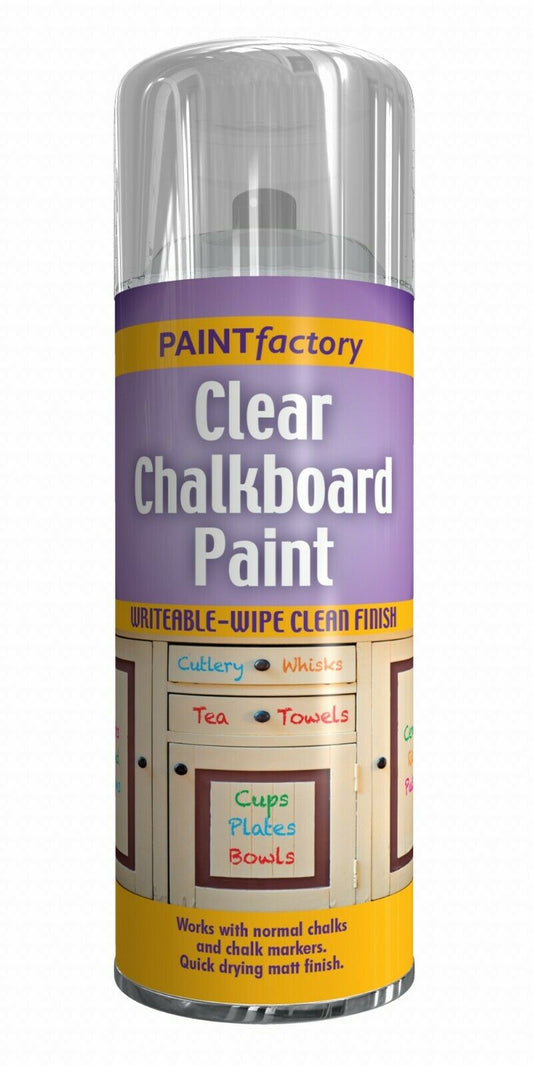 Paint Factory Clear Chalk Board Spray Paint 400ml 2969