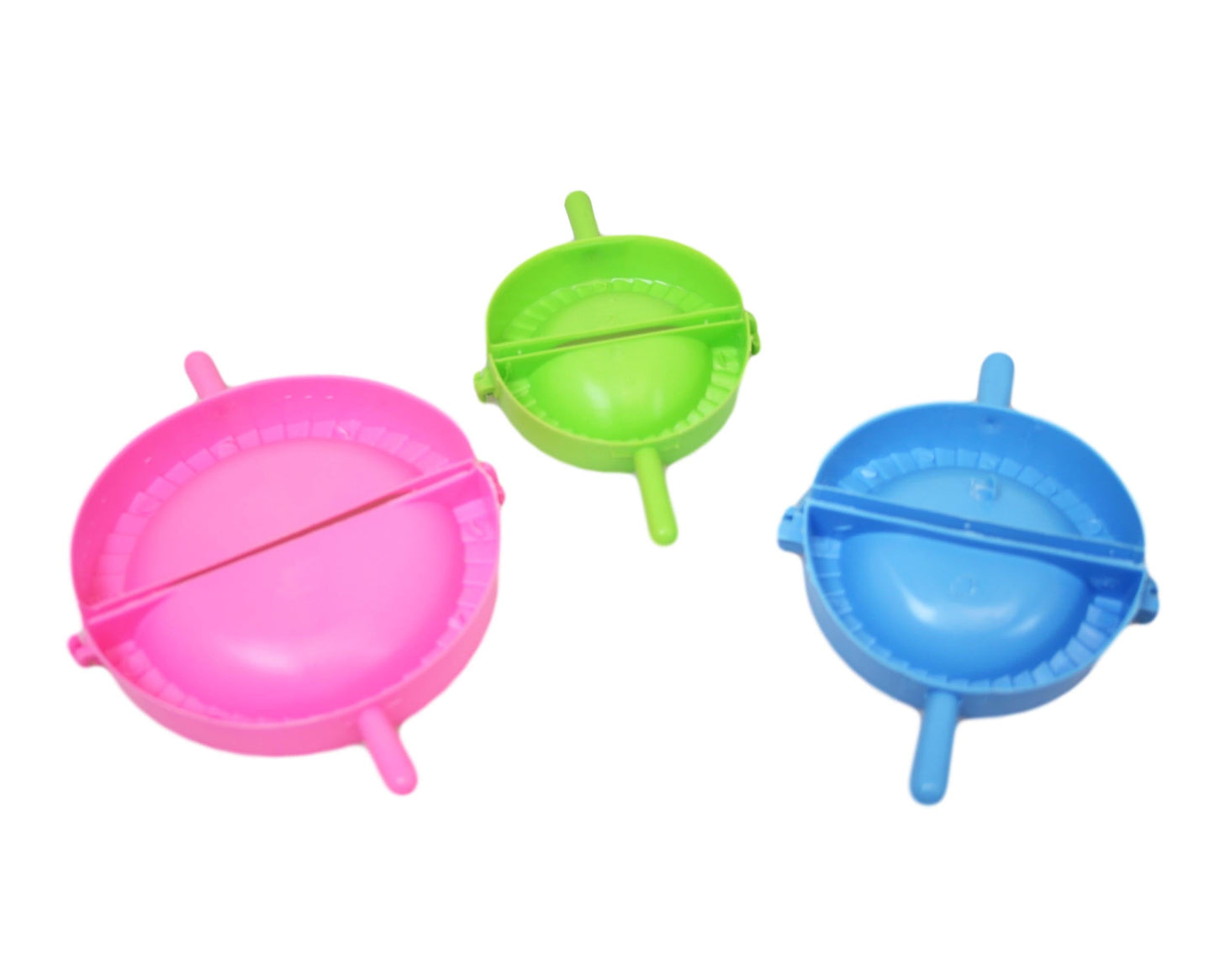 Plastic Dumpling Pastry Mould Maker Folder Set of 3 Assorted Sizes and Colours 1046 A (Large Letter Rate)