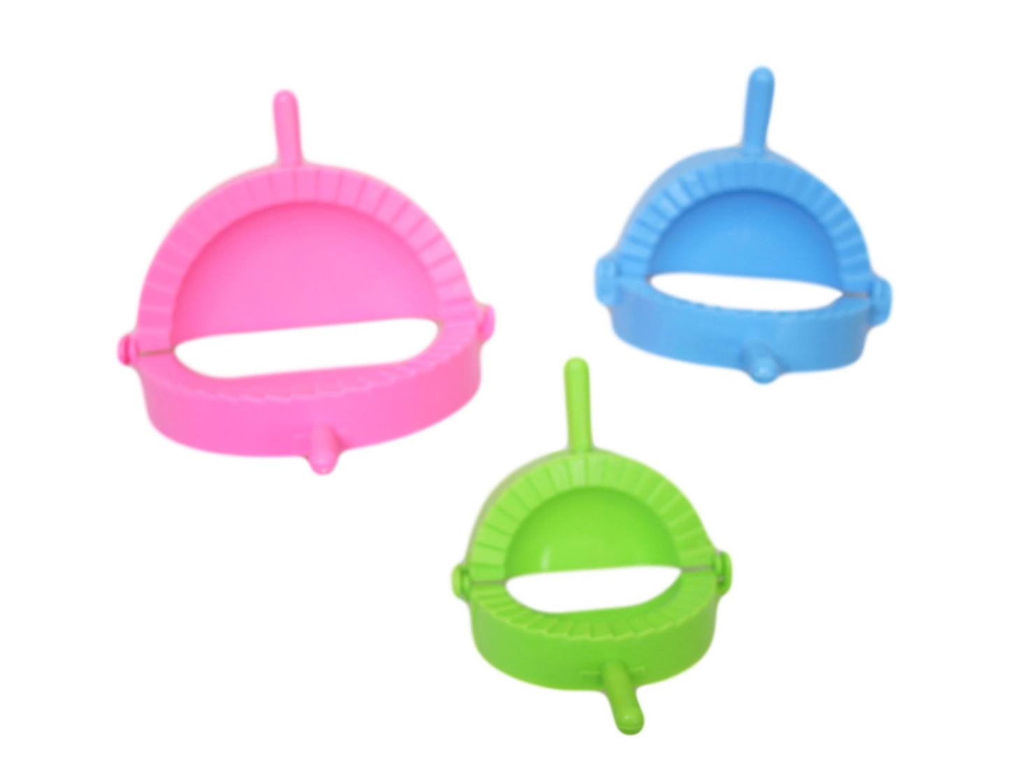 Plastic Dumpling Pastry Mould Maker Folder Set of 3 Assorted Sizes and Colours 1046 A (Large Letter Rate)