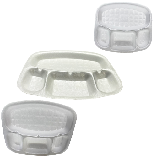 Disposable Polystyrene Foam Plate 4 Sections Pack of 10 ST7078 (Parcel Rate)
