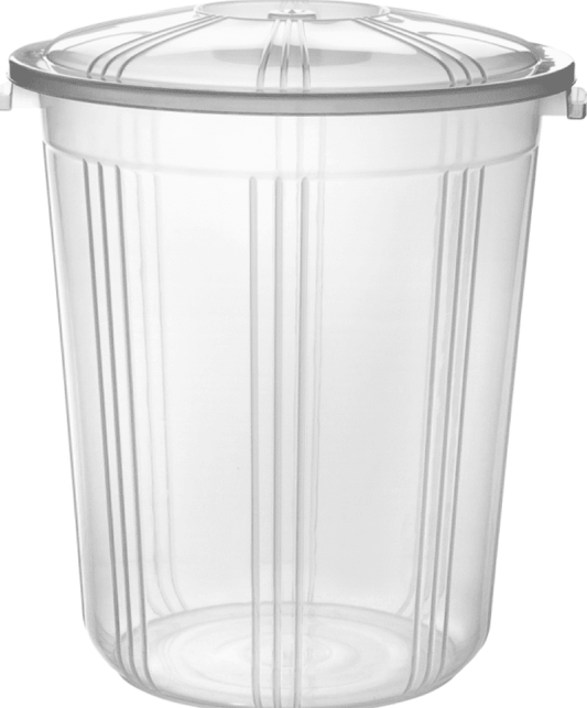 Clear Plastic Storage Bin Bucket with Lid 70 Litre AK557 (Big Parcel Rate)