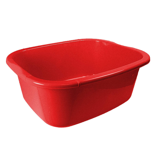Square Kitchen Washing Up Bowl Red 11 Litre 314811 (Parcel Rate)
