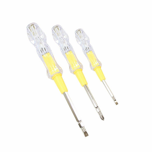Pack Of 3 Electric Tester Screwdriver 2 In 1 Assorted Sizes DIY Home 1022 (Parcel Rate)