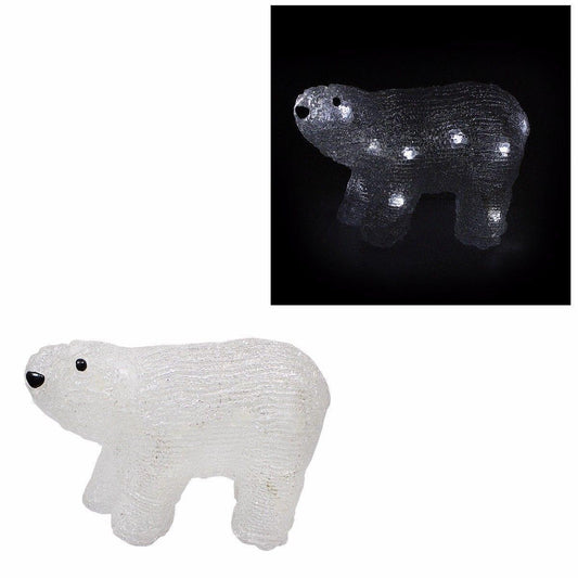 Acrylic 20 LED Christmas Decor Polar Bear Figure Indoor Light Lamp 4719 (Parcel Rate)