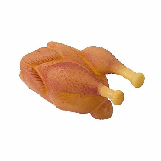 Pet Dog Toy Squeaky Silicone Rotisserie Chicken 20 cm 0065 (Parcel Rate)