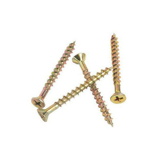4.0 x 25 Pozi c/sk Chipboard Screws Yellow Diy Xtra Value 3034 (Large Letter Rate)
