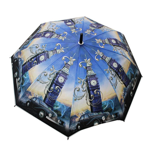 Print Umbrella Raining Large Brolly Print 31'' 1 Pack 51111A  (Parcel Rate)
