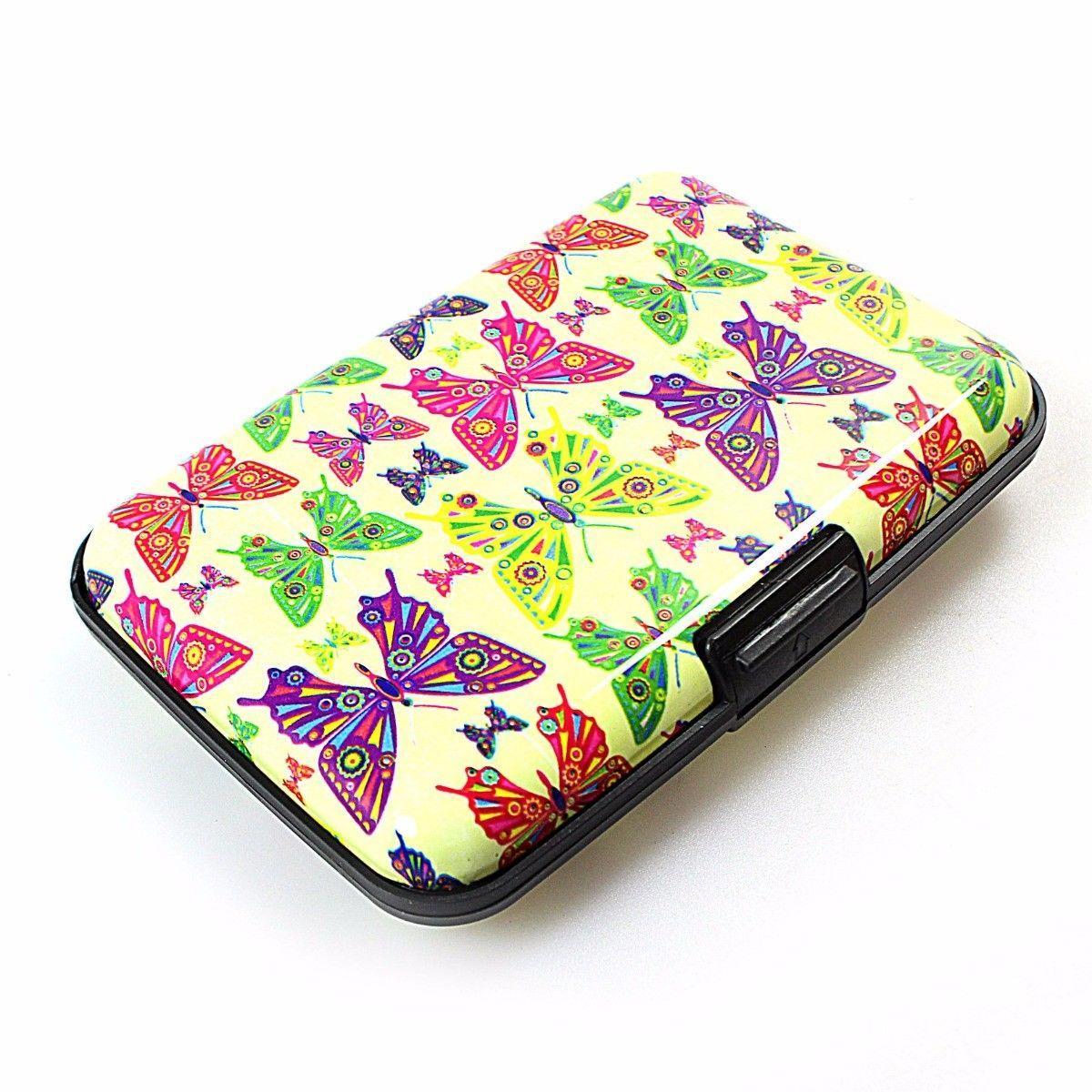 Aluminium Plastic Card Holder Wallet with Printed Design Assorted Designs 0023 (Large Letter Rate)