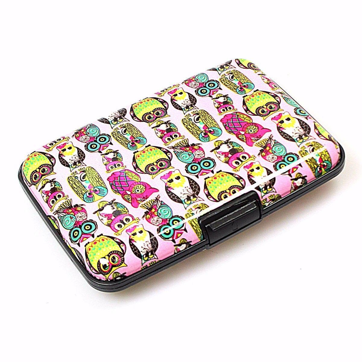 Aluminium Plastic Card Holder Wallet with Printed Design Assorted Designs 0023 (Large Letter Rate)