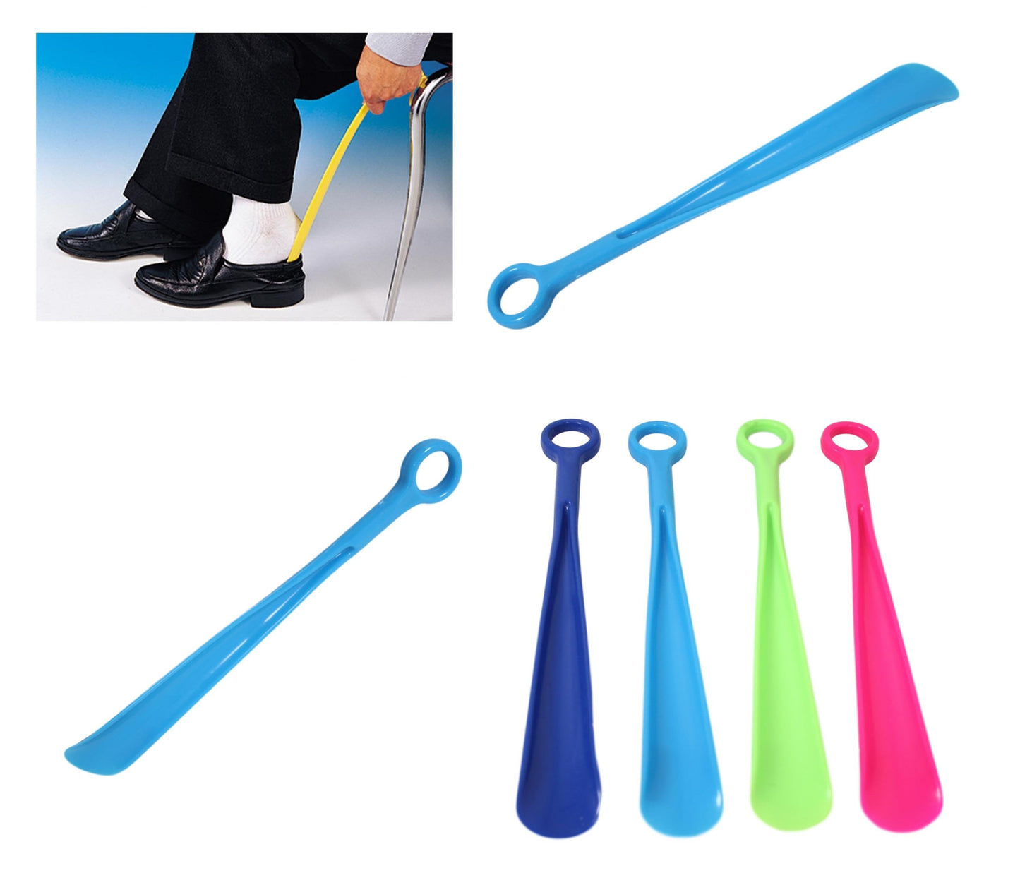 Plastic Shoe Horn 28cm Assorted Colours 5491 A (Large Letter Rate)