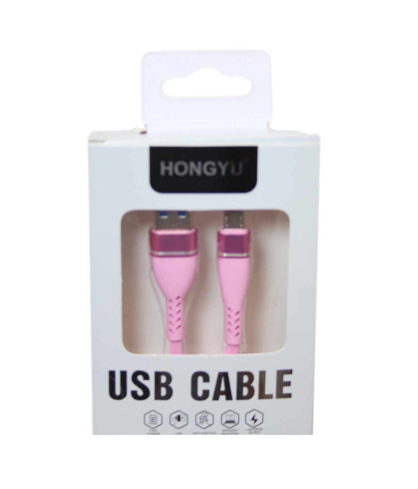 Hongyu Micro USB Phone Charger Cable Assorted Colours 5613 / 6576 (Parcel Rate)