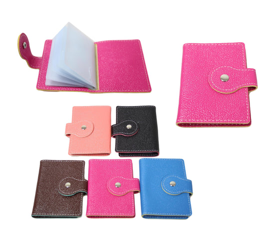 Credit Card Holder Book Design 10 x 8 cm Assorted Colours 5643 (Large Letter Rate)