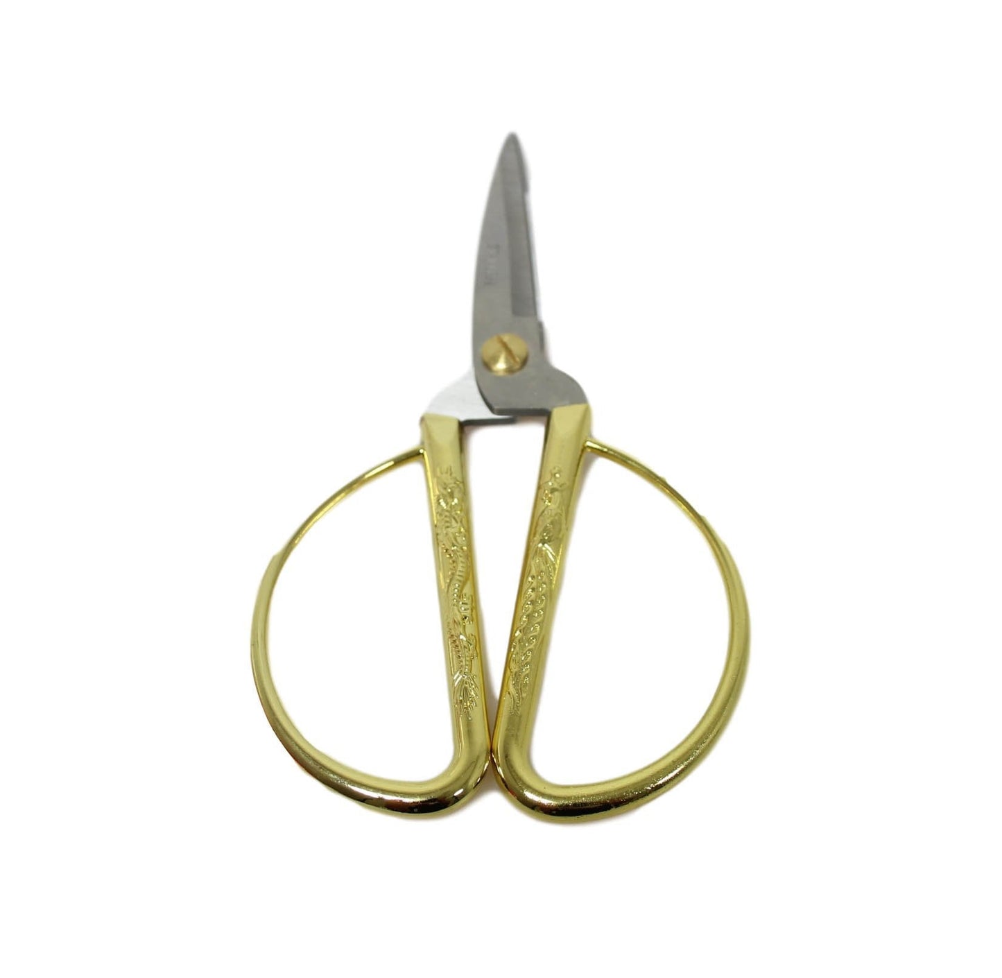 Stainless Steel Gold Plated Scissors Traditional Sewing Cutting Scissors 19cm 5932 (Parcel Rate)