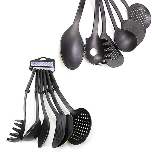 Plastic Kitchen Utensils Cooking Set Pack of 6 3007 (Parcel Rate)