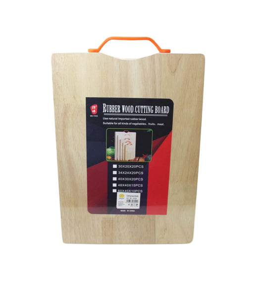Bamboo Chopping Board With Handle Thick Wooden Chopping Board 34 x 24cm 6094 (Parcel Rate)