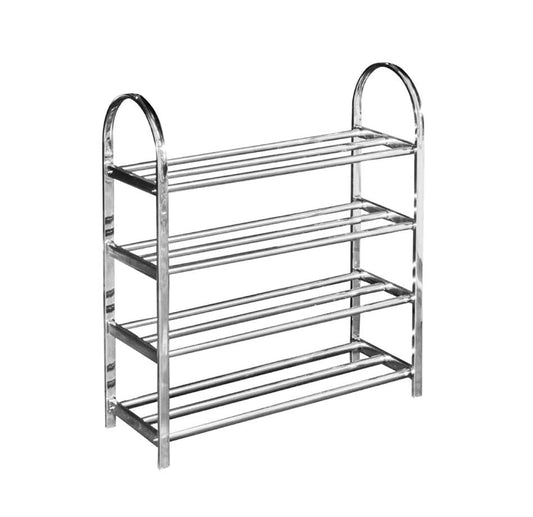 4 Tier Stainless Steel Shoe Storage Display Rack Home Furniture Storage Rack 6213 (Parcel Rate)