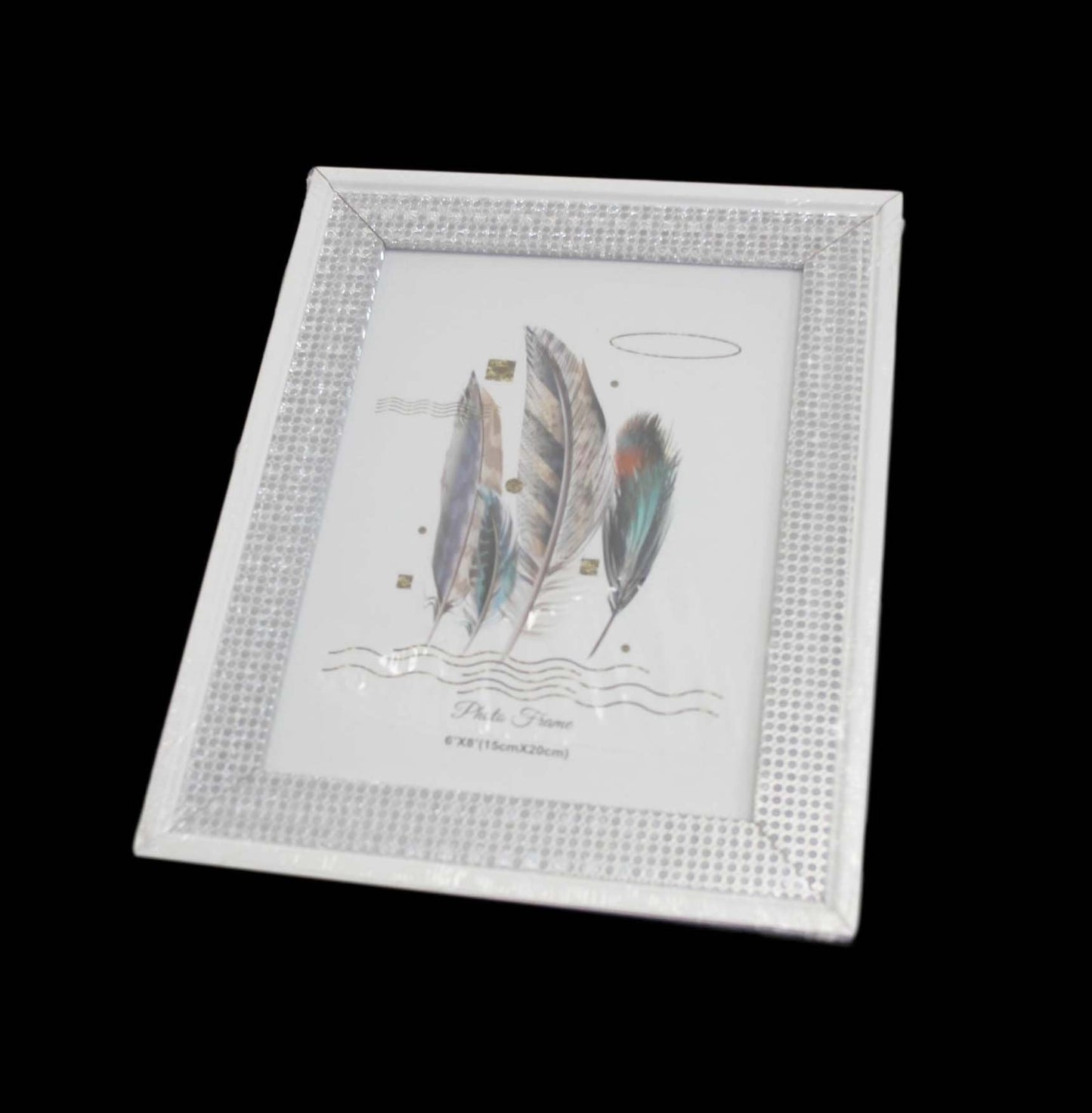 Silver / Gold Sparkly Photo Frame 15 x 20 cm Assorted Colours 6227 (Parcel Rate)