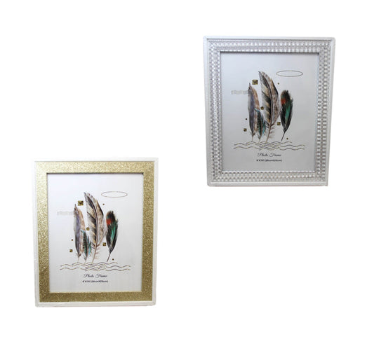 Silver / Gold Sparkly Photo Frame 13 x 18 cm Assorted Colours 6226 (Parcel Rate)