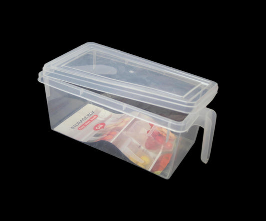 Plastic Clear Kitchen Storage Box Container with Lid and Handle 28 x 12.5 cm 6263 (Parcel Rate)