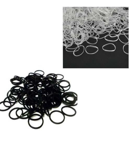 Small Black Elastic Hair Ties Bobbles Pack of 400 6320 A (Large Letter Rate)