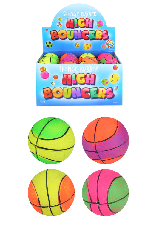 High Bounce Mini Basketball Balls 4 Assorted Colours (6.2cm) T21021 (Parcel Rate)