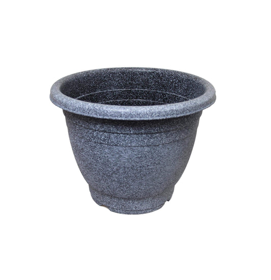 Grey Stone Style Indoor Outdoor Plastic Plant Pot 26cm x 21cm 6511 (Parcel Rate)