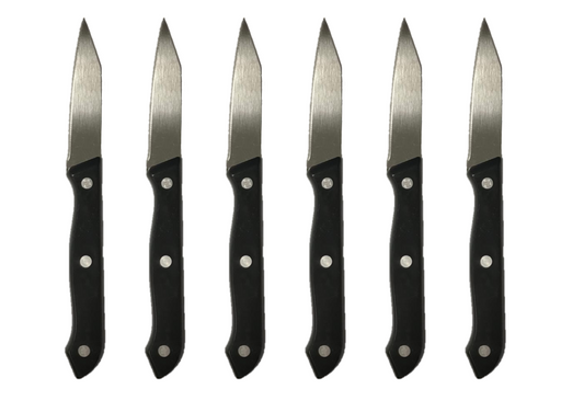 Kitchen Fruit Knife 19 cm Pack of 6 Black 6856 (Parcel Rate)