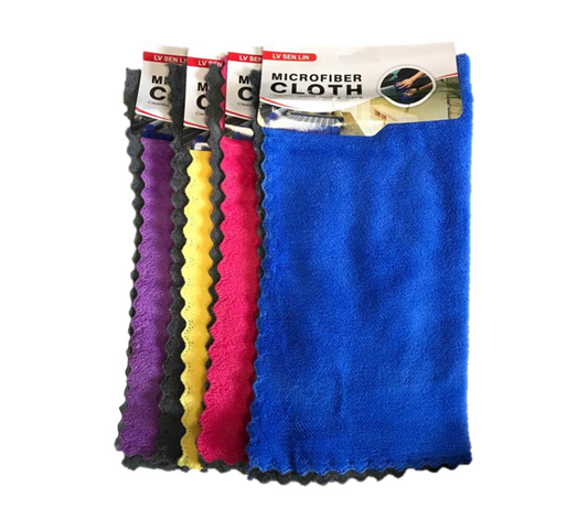 Microfibre Cleaning Cloth 28 x 29 cm Assorted Colours 6976 (Parcel Rate)