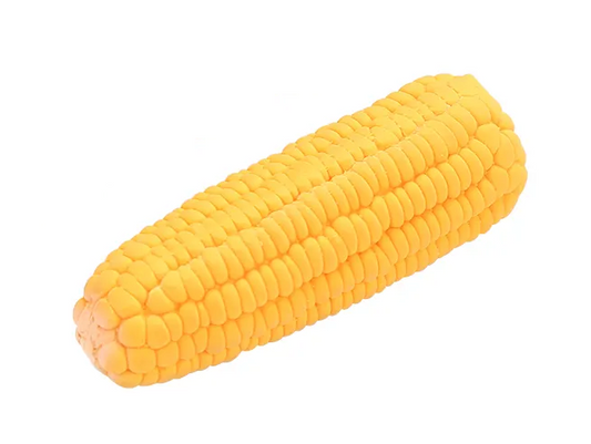 Pet Dog Toy Squeaky Yellow Corn Cob Maize 16 cm 7087 (Parcel Rate)