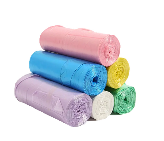 Plastic Kitchen Food Waste Garbage Bin Bags 6 Rolls 45 x 50 cm Assorted Colours 7223 (Parcel Rate)