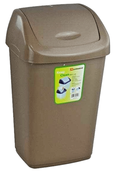 SQ Professional Plastic Swing Bin 50 Litre W 40cm x D 31cm x H 64.5cm Assorted Colours 7560 (Big Parcel Rate)