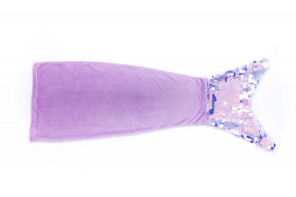 Mermaid Tail Cozy Blanket Plush Solid Purple Sequin Tail 9482 (Parcel Rate)