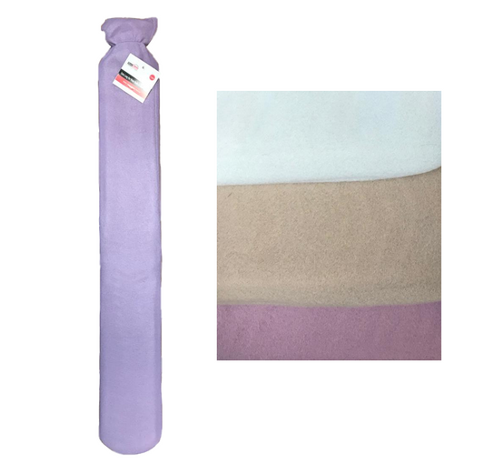 BestHouse Extra Long Hot Water Bottle with Fleece Cover 75 x 11.5 cm Assorted Colours BB1196 (Parcel Rate)