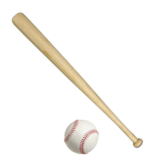 Heavy Duty Wooden Baseball Bat with Ball 24" 1164 A (Parcel Rate)