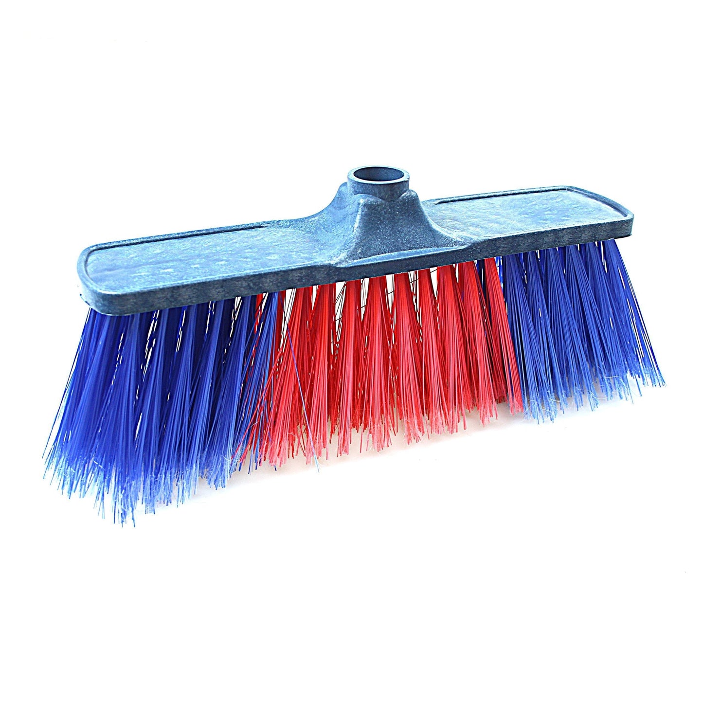 Plastic Bristle Cleaning Brush Head Two Tone 25 cm Assorted Colours 3225 A (Parcel Rate)