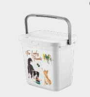 Plastic Square Bucket with Handle 24 x 20 cm Assorted Animal Print Design AK483 (Parcel Rate)