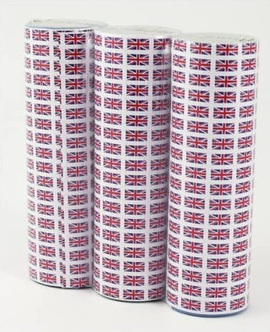 Paper Streamers Great Britain Union Jack Flag 7mm x 4m 994910 (Parcel Rate)