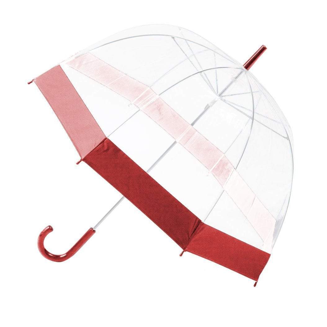 Clear Transparent Umbrella with Coloured Border 84cm Assorted Colours 1926 A (Parcel Rate)