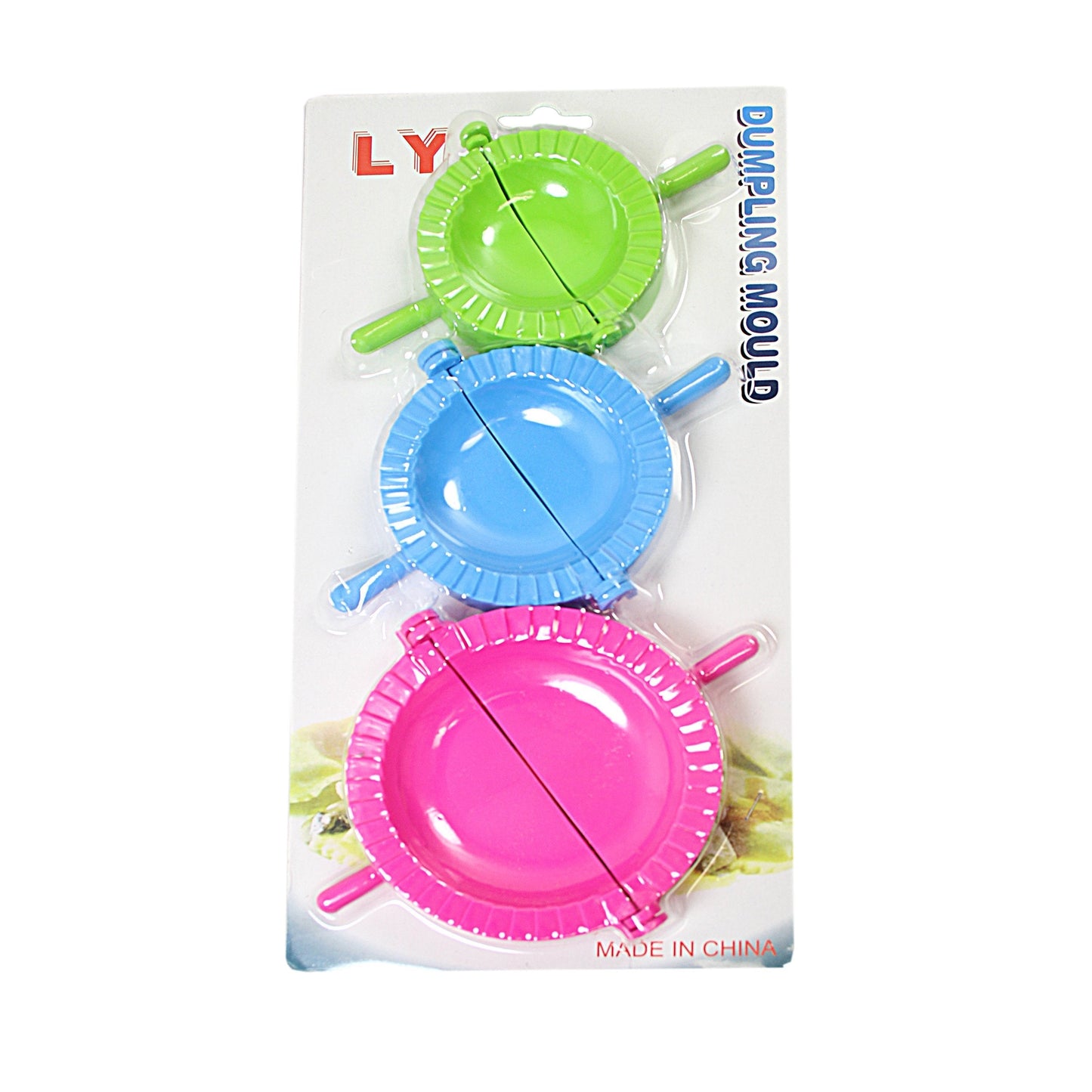 Plastic Dumpling Pastry Mould Maker Folder Set of 3 Assorted Sizes and Colours 1046 A (Large Letter Rate)