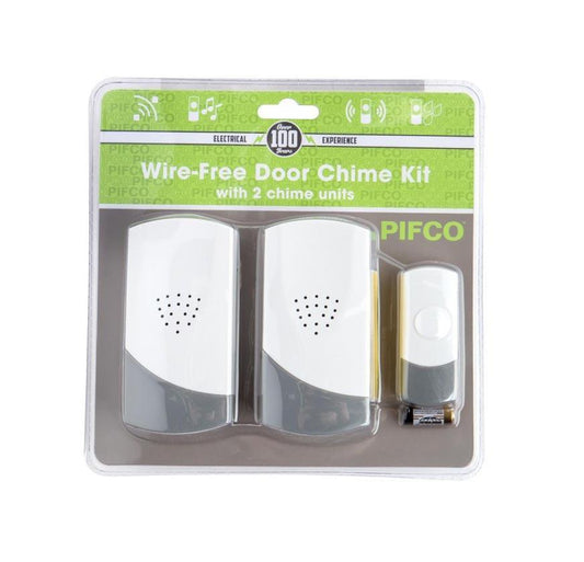 Pifco Wire-Free Door Chime Kit With Two Chime Units 24 Chimes Available ELA1162 A (Parcel Rate)