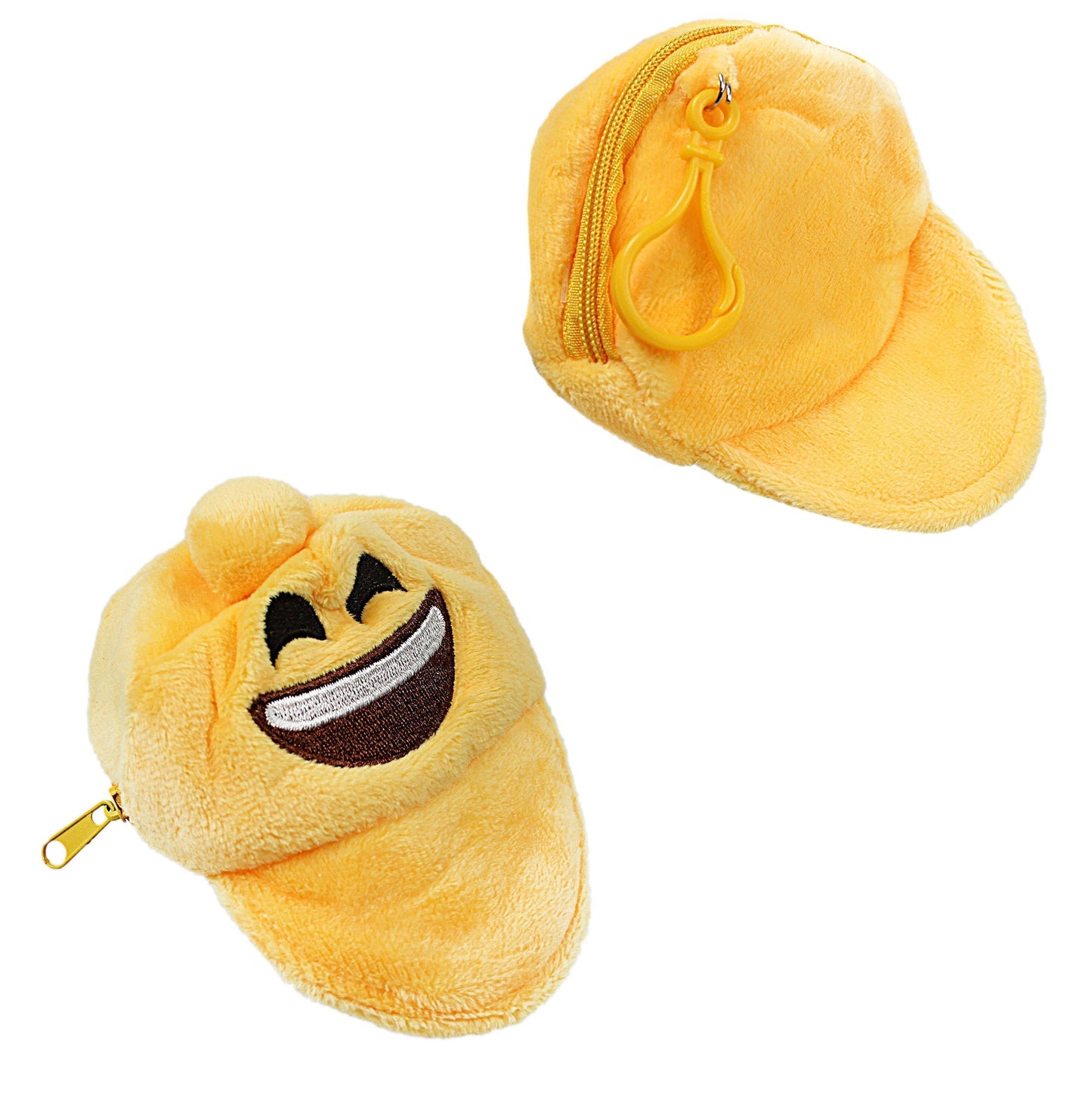 Emoji Soft Hat Cap Shaped Coin Purse 9 cm Assorted Designs 4956 (Parcel Rate)