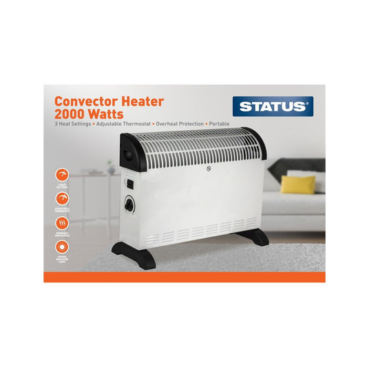 Convector Heater 2000 Watts 3 Heat Settings CONH-2000W1PKB A W25 (Big Parcel Rate)