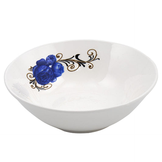 Durane Ceramic Cereal Bowl Blue Rose 400ml 15 x 15 cm 10494 (Parcel Rate)