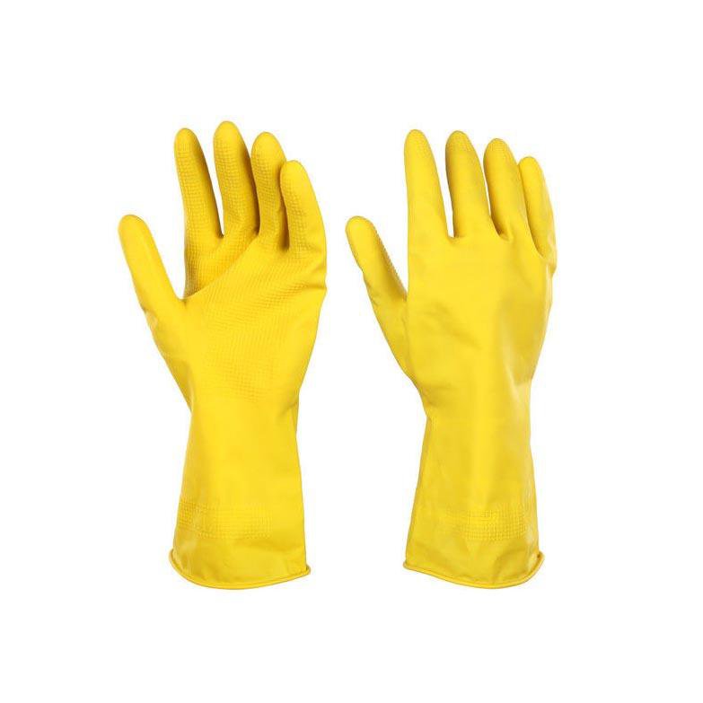 Yellow / Orange Latex Washing Up Cleaning Household Gloves Assorted Sizes 1139 (Large Letter Rate)