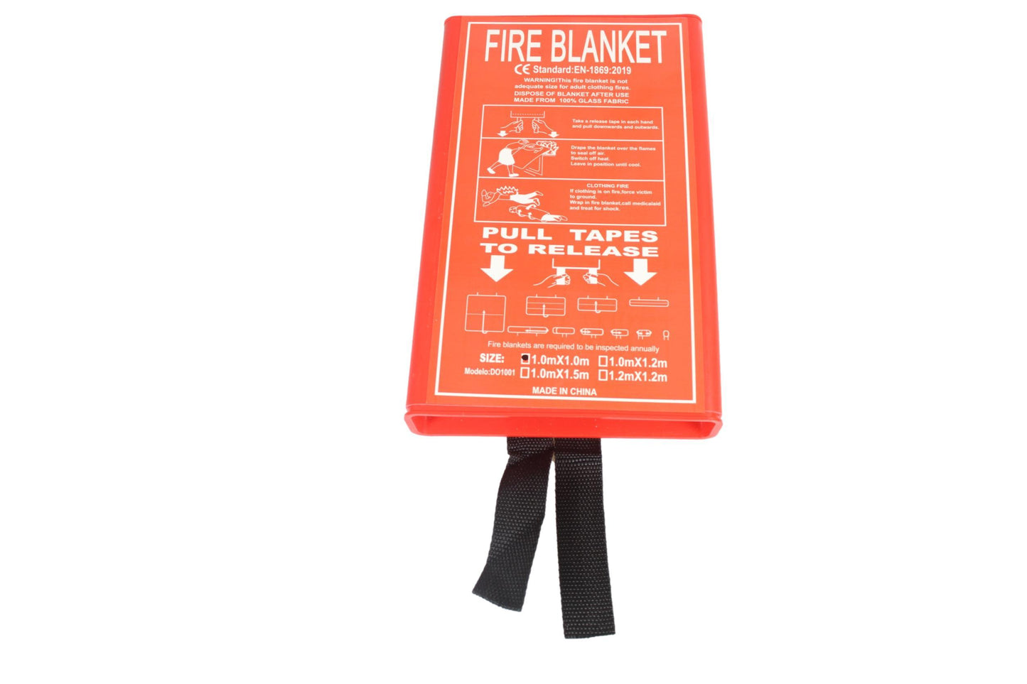 Fire Blanket For Emergency's Tested And Certified Strong 100% Glass Fibre Blanket 825g 1x1m Cloth x012 (Parcel Rate)