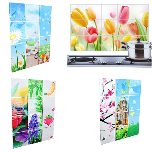 Kitchen Tile Cover Stickers 900 x 600 mm Assorted Designs 0348 (Parcel Rate)