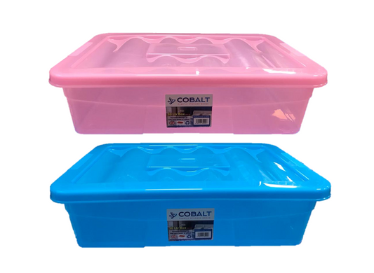 Plastic Cobalt Underbed Storage Box 30 Litre Assorted Colours LL5422 / ST30 (Big Parcel Rate)