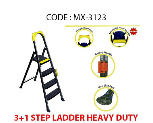Step Ladder Heavy Duty 3+1 Diy Home MX3123 A (Big Parcel Rate)